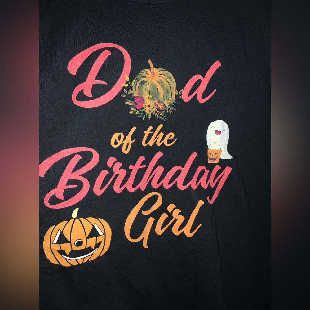 Dad Of The Birthday Girl Pumpkin Themed Shirt 3XL
